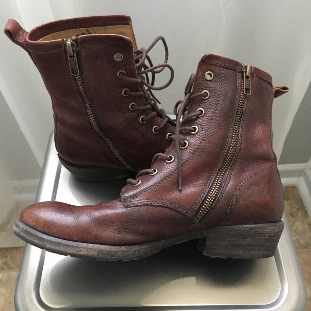 Frye Melissa Lace-up Short Boots